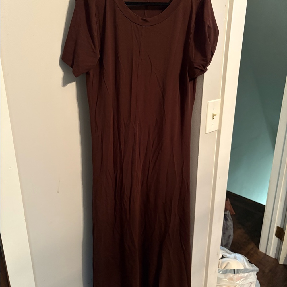 LOFT Chocolate Long Sleeve Dress